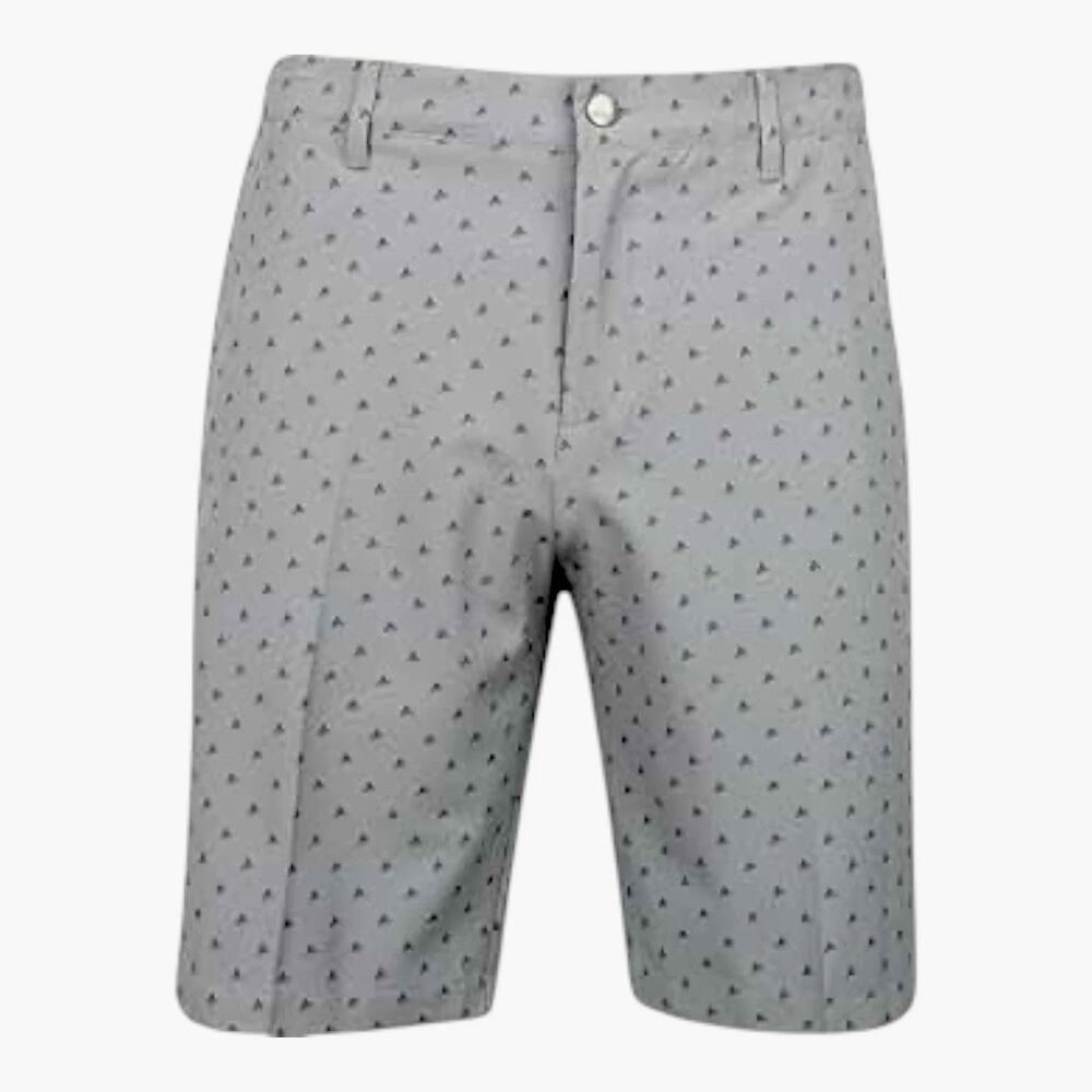 Adidas Golf Shorts‎ Gray All Over Print Men's Size 38 Performance Athletic